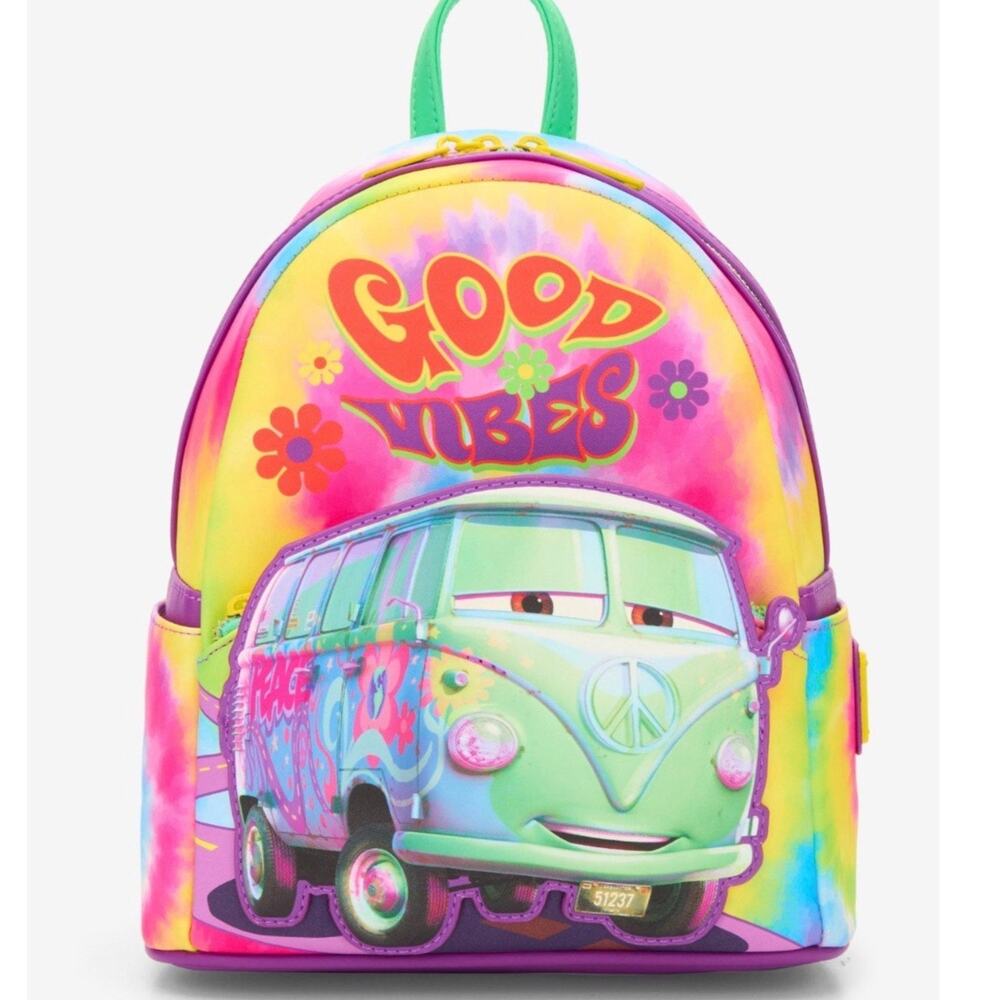Loungefly Cars Filmore Tie-Dye Mini Backpack NWT